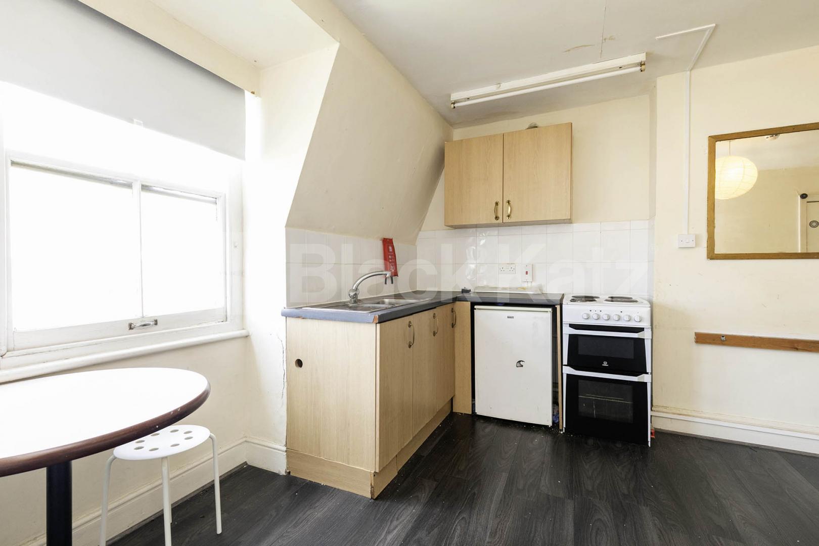 Beautiful bedsit set on the first floor of a period conversion Howitt Road, Belsize Park